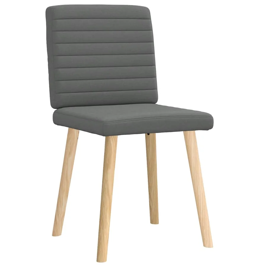 Chaises à manger lot de 2 gris foncé tissu - 3
