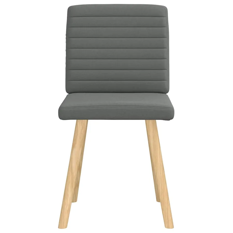 Chaises à manger lot de 2 gris foncé tissu - 4