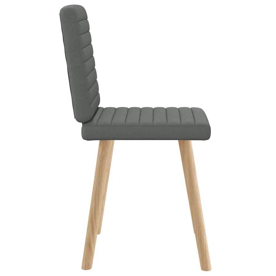Chaises à manger lot de 2 gris foncé tissu - 5
