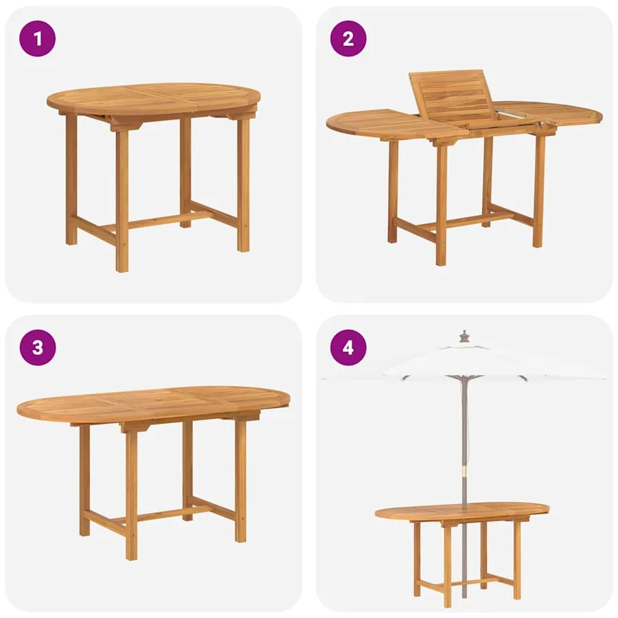 Ensemble de salle à manger pour jardin 7 pcs Marron - 11