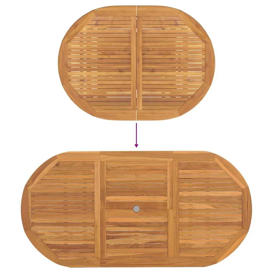 Ensemble de salle à manger pour jardin 7 pcs Marron - 12
