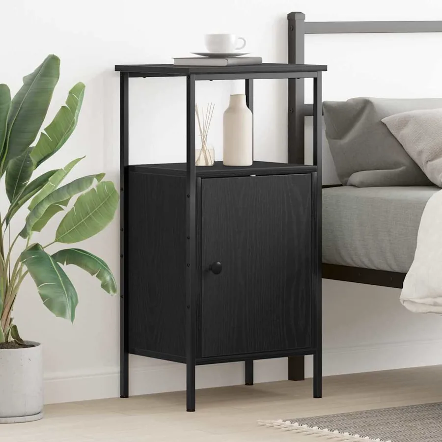 Cabinet de chevet Chêne noir 41 x 31 x 80 cm Bois d'ingénierie