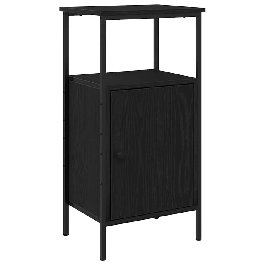 Cabinet de chevet Chêne noir 41 x 31 x 80 cm Bois d'ingénierie - 2