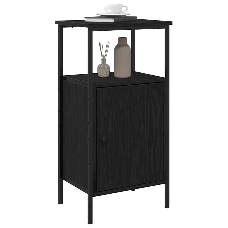 Cabinet de chevet Chêne noir 41 x 31 x 80 cm Bois d'ingénierie - 3