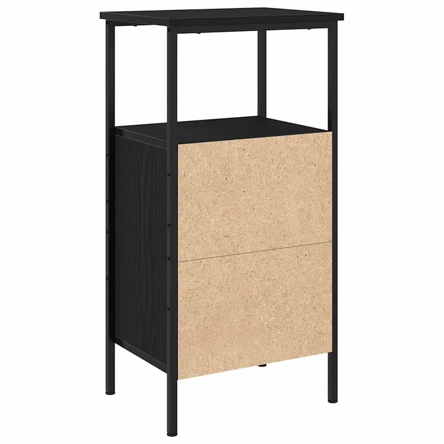 Cabinet de chevet Chêne noir 41 x 31 x 80 cm Bois d'ingénierie - 6