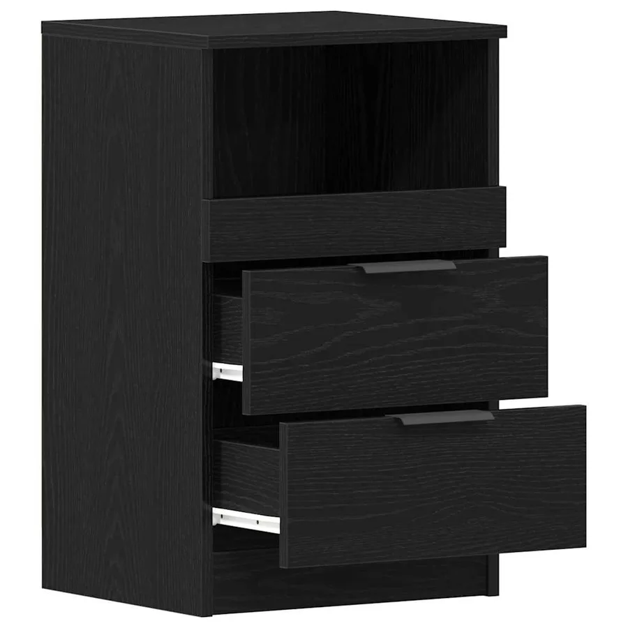 Cabinet de chevet avec tiroir 2 pcs Chêne noir 40 x 35 x 65 cm - 5
