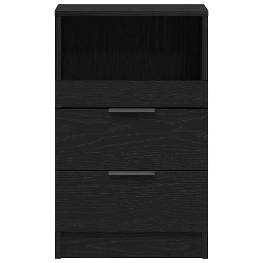Cabinet de chevet avec tiroir 2 pcs Chêne noir 40 x 35 x 65 cm - 7