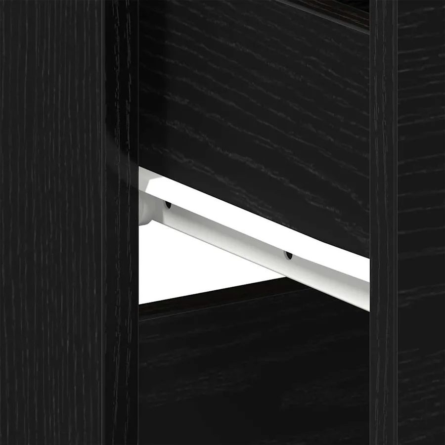 Cabinet de chevet avec tiroir 2 pcs Chêne noir 40 x 35 x 65 cm - 8