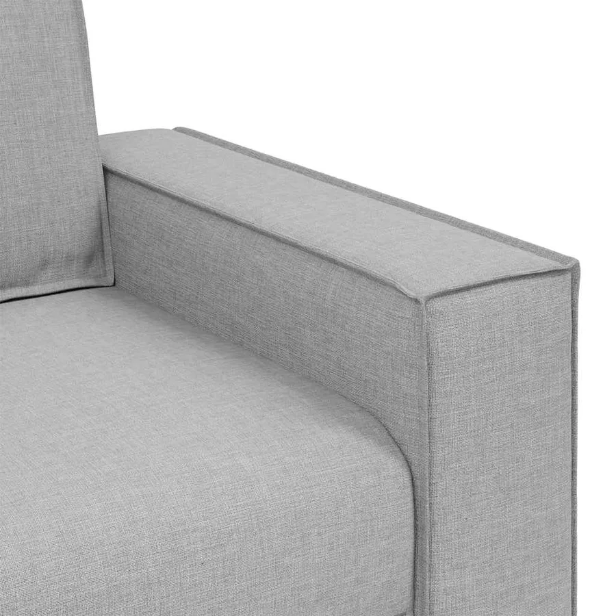 Canapé 2 places Gris nuage 180x78x84 cm Tissu - 7