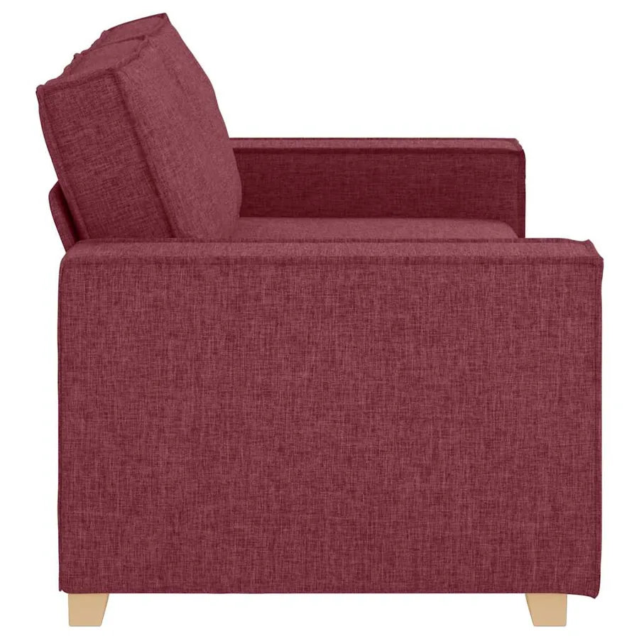 Canapé 2 places Rouge vin 180x78x84 cm Tissu - 6