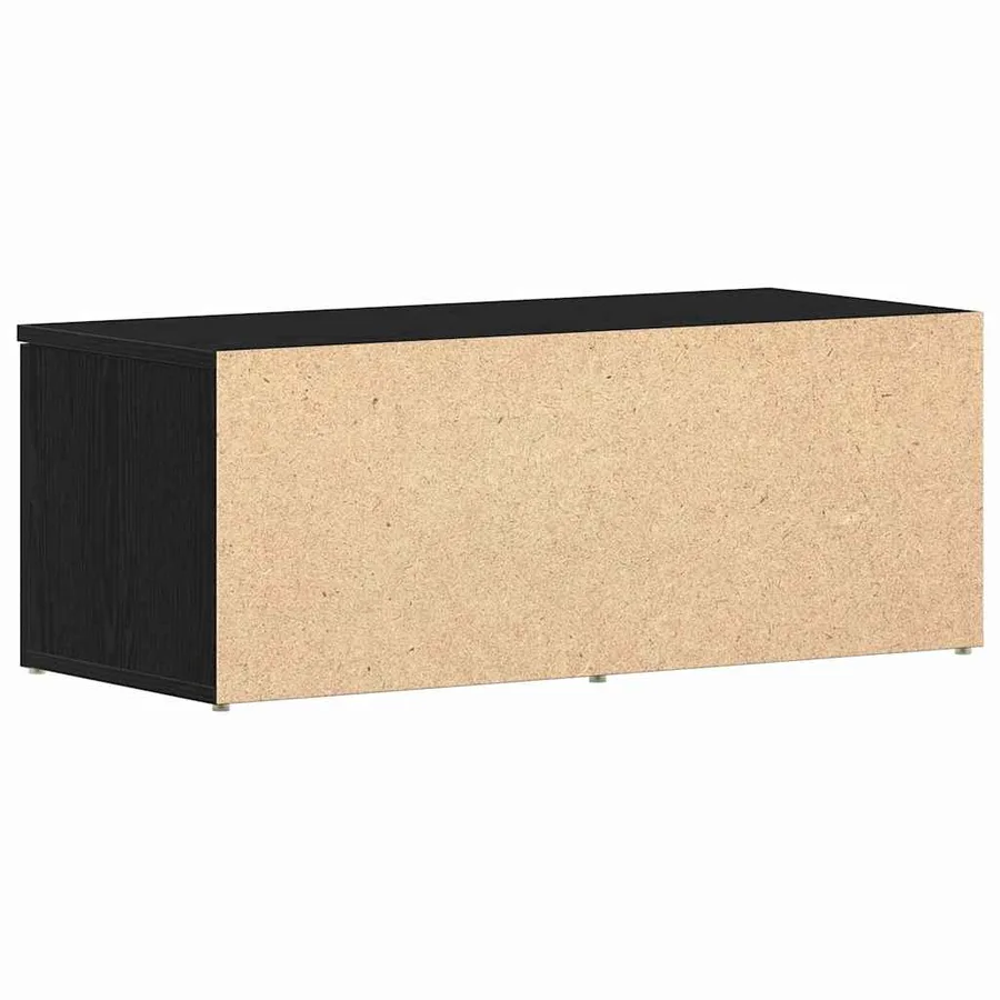 Meuble TV avec tiroir Chêne noir 80x34x30 cm Bois d'ingénierie - 6