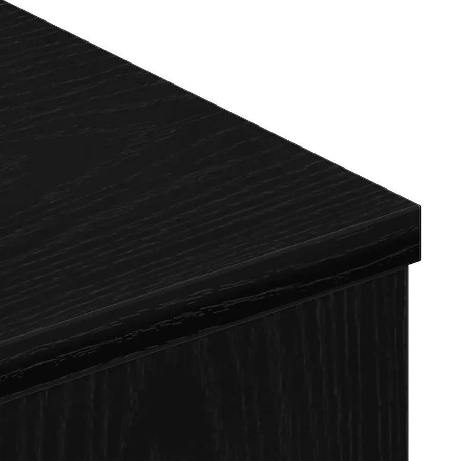 Meuble TV avec tiroir Chêne noir 80x34x30 cm Bois d'ingénierie - 9