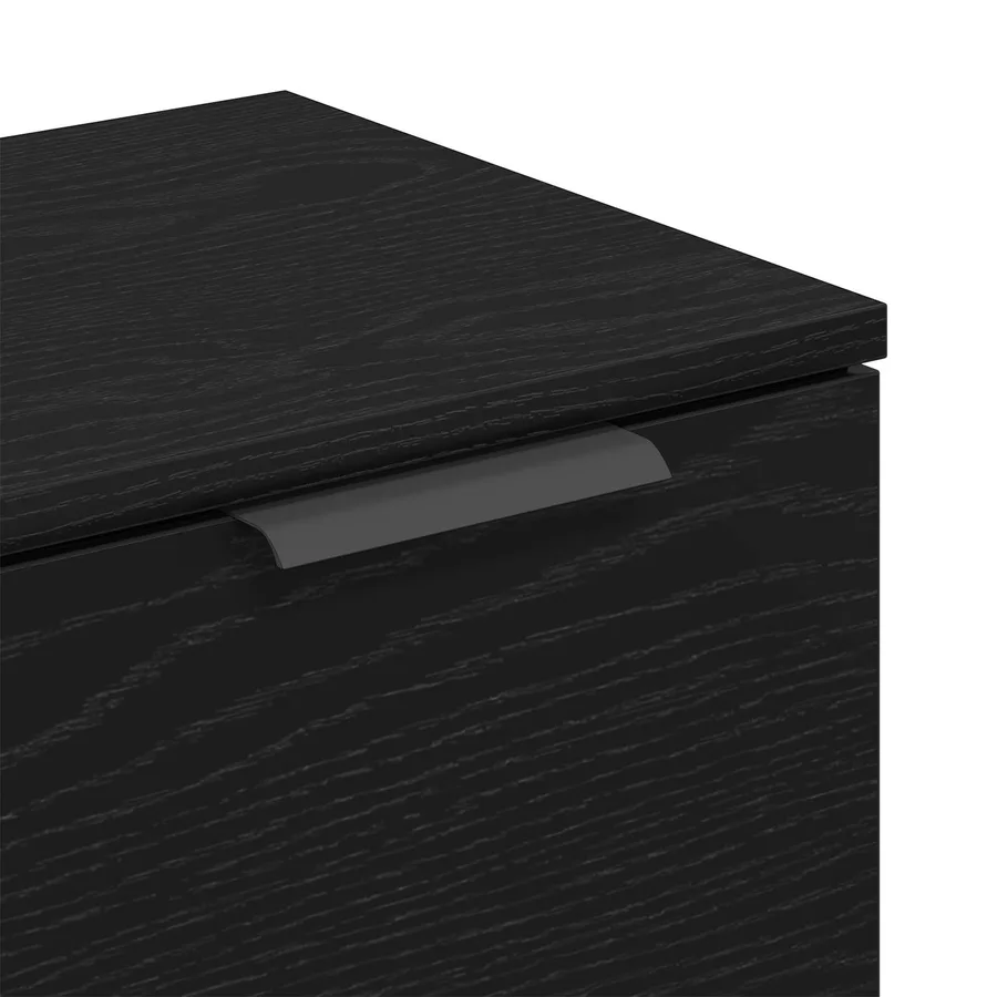 Buffet 2 pcs Chêne noir 60 x 30 x 70 cm Bois d'ingénierie - 8