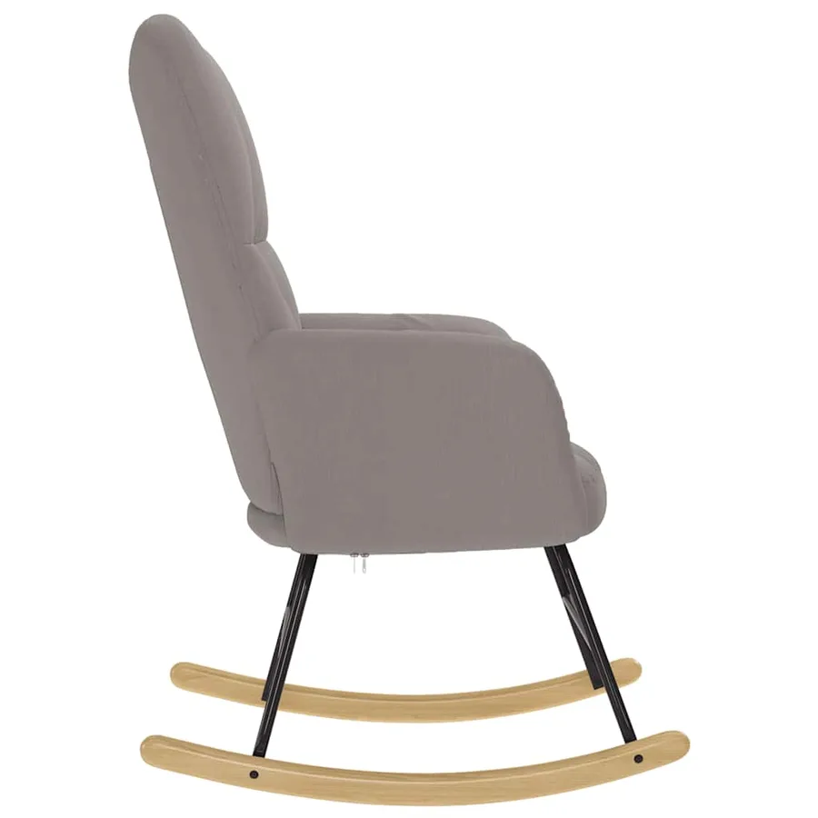 Chaise à bascule Taupe Tissu - 4