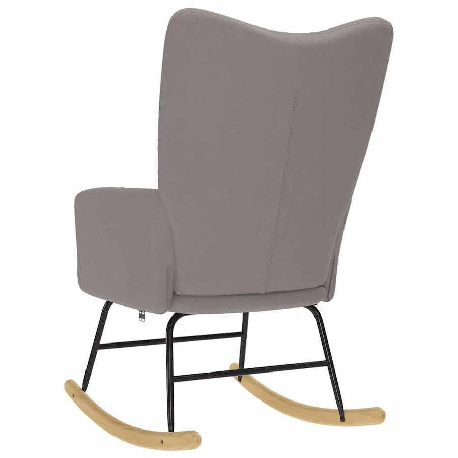 Chaise à bascule Taupe Tissu - 5