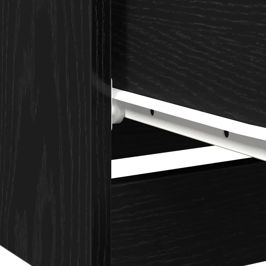 Cabinet de chevet avec tiroir 2 pcs Chêne noir 40 x 65 x 65 cm - 11