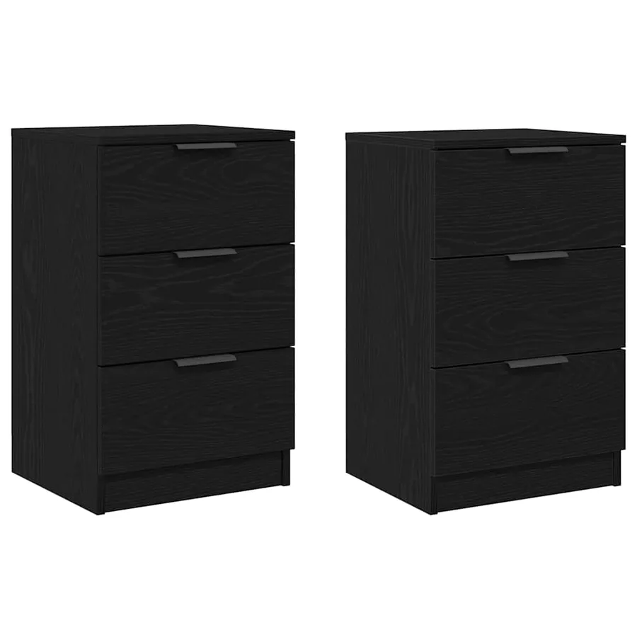 Cabinet de chevet avec tiroir 2 pcs Chêne noir 40 x 65 x 65 cm - 2