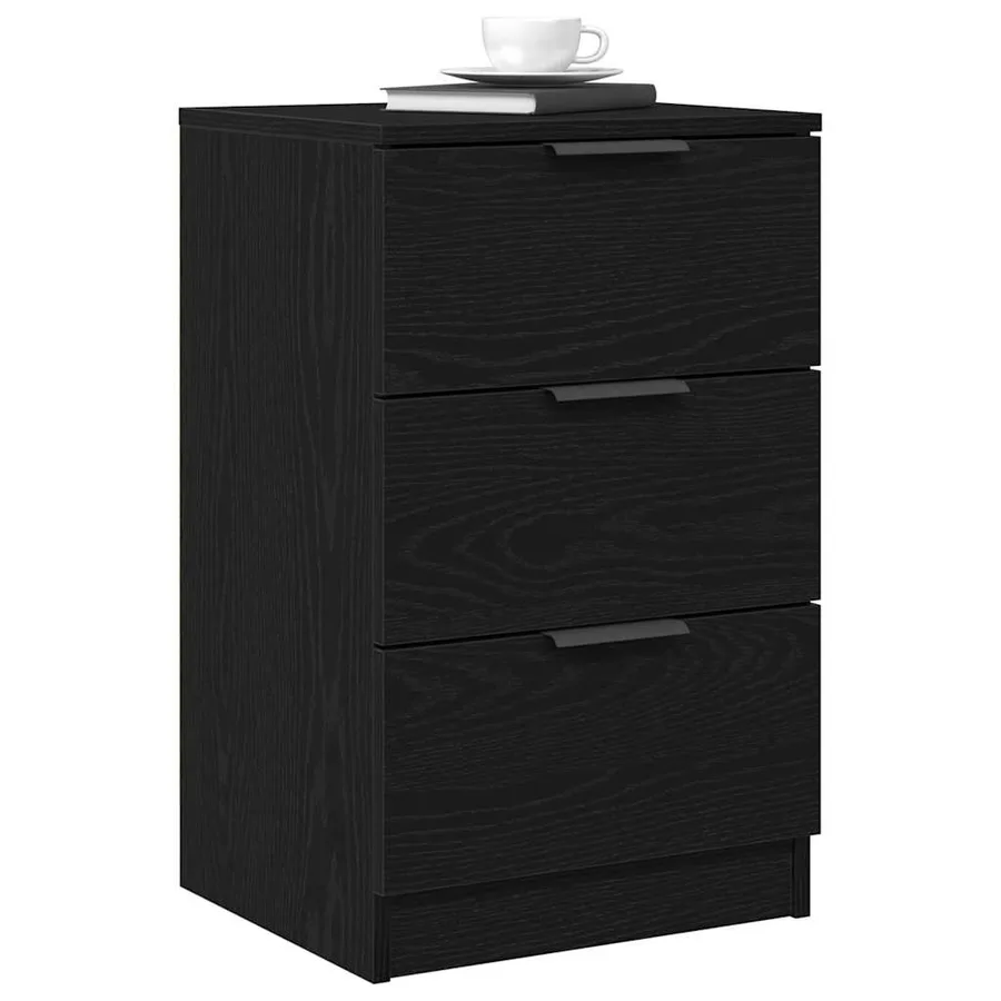 Cabinet de chevet avec tiroir 2 pcs Chêne noir 40 x 65 x 65 cm - 3
