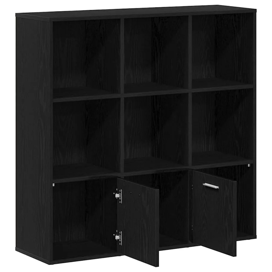 Bibliothèque en chêne noir 98 x 29 x 97,5 cm bois d'ingénierie - 5