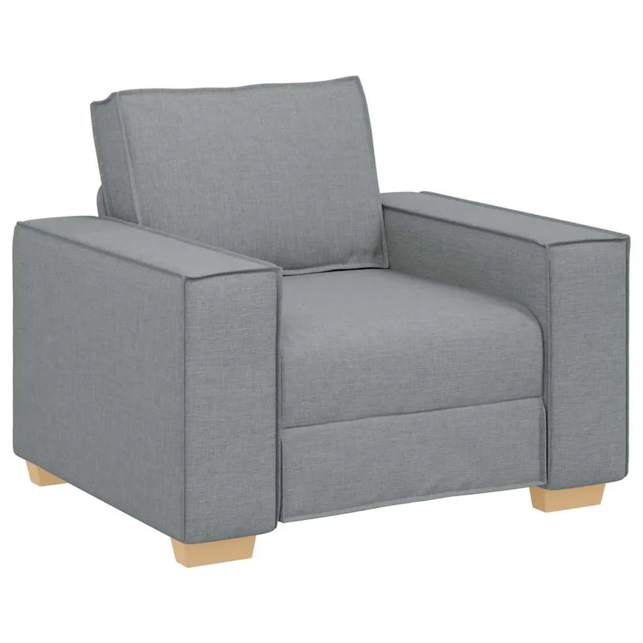 Canapé Fauteuil Gris Clair 100x78x84 cm Tissu - 2