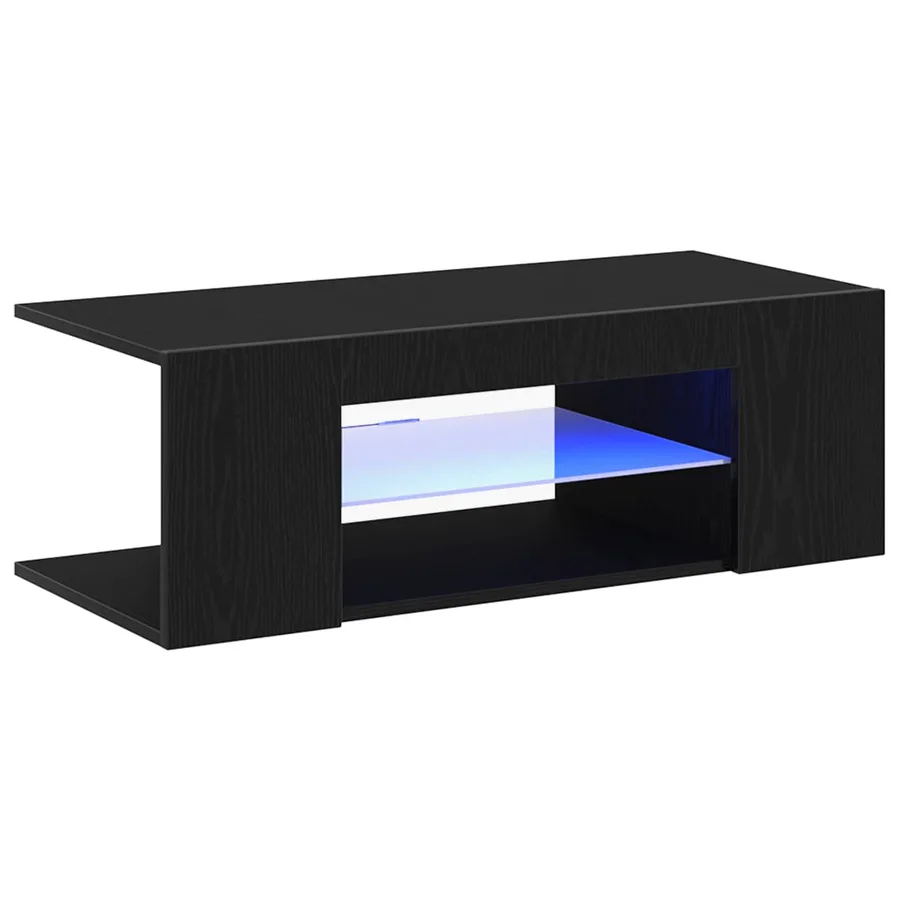 Meuble TV Chêne noir 90 x 39 x 30 cm Bois d'ingénierie - 2