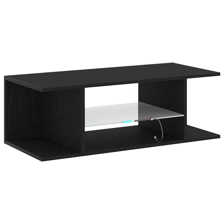 Meuble TV Chêne noir 90 x 39 x 30 cm Bois d'ingénierie - 9