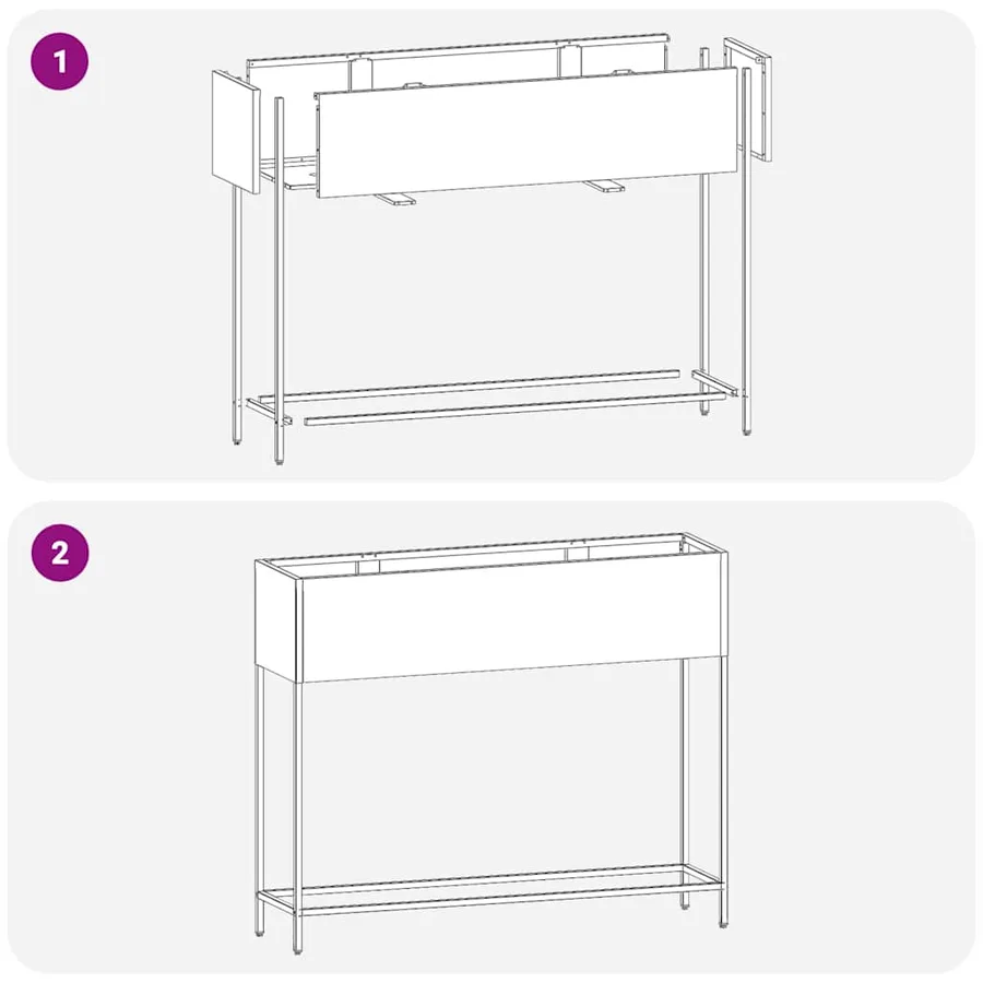 Bac de jardin surélevé Argent 100 x 26 x 82 cm Acier inoxydable - 8