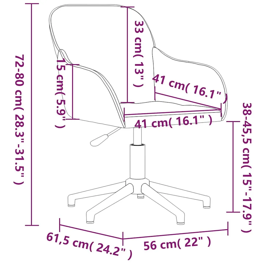 Chaises pivotantes à manger lot de 2 Bleu Velours - 10