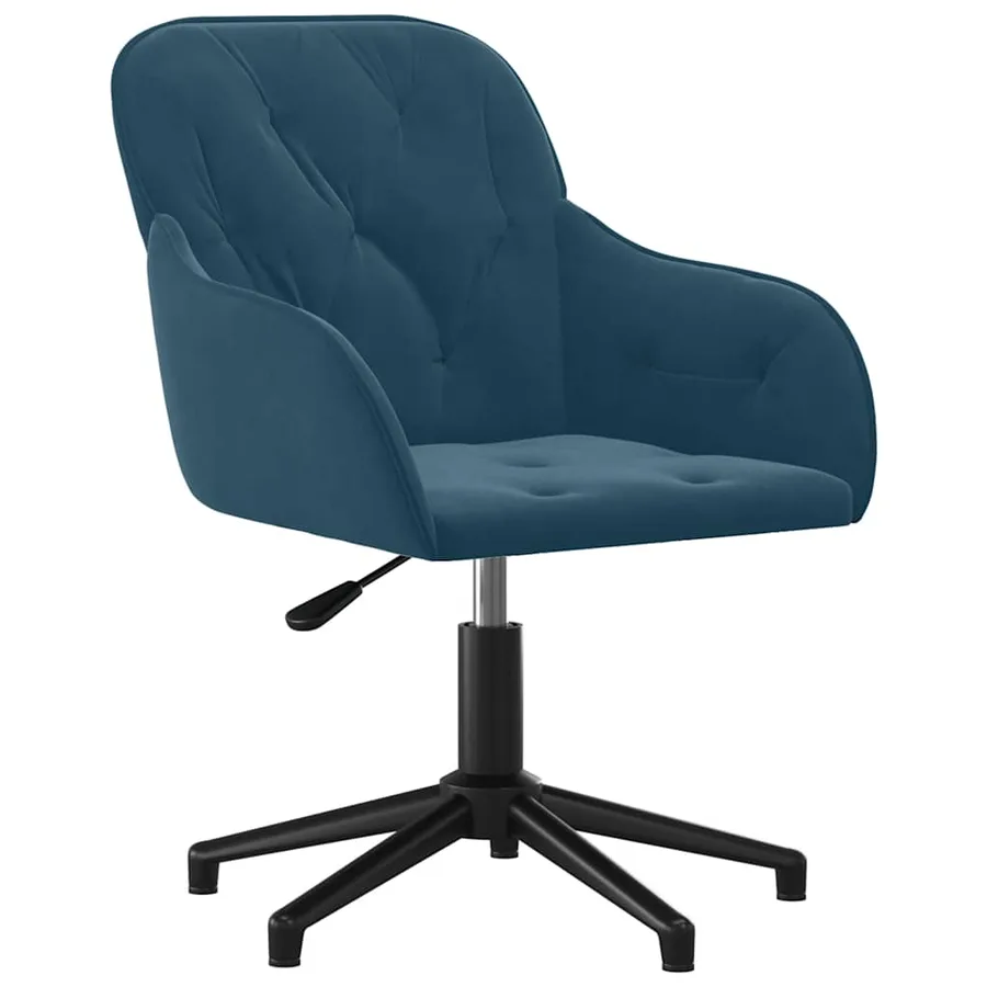 Chaises pivotantes à manger lot de 2 Bleu Velours - 3