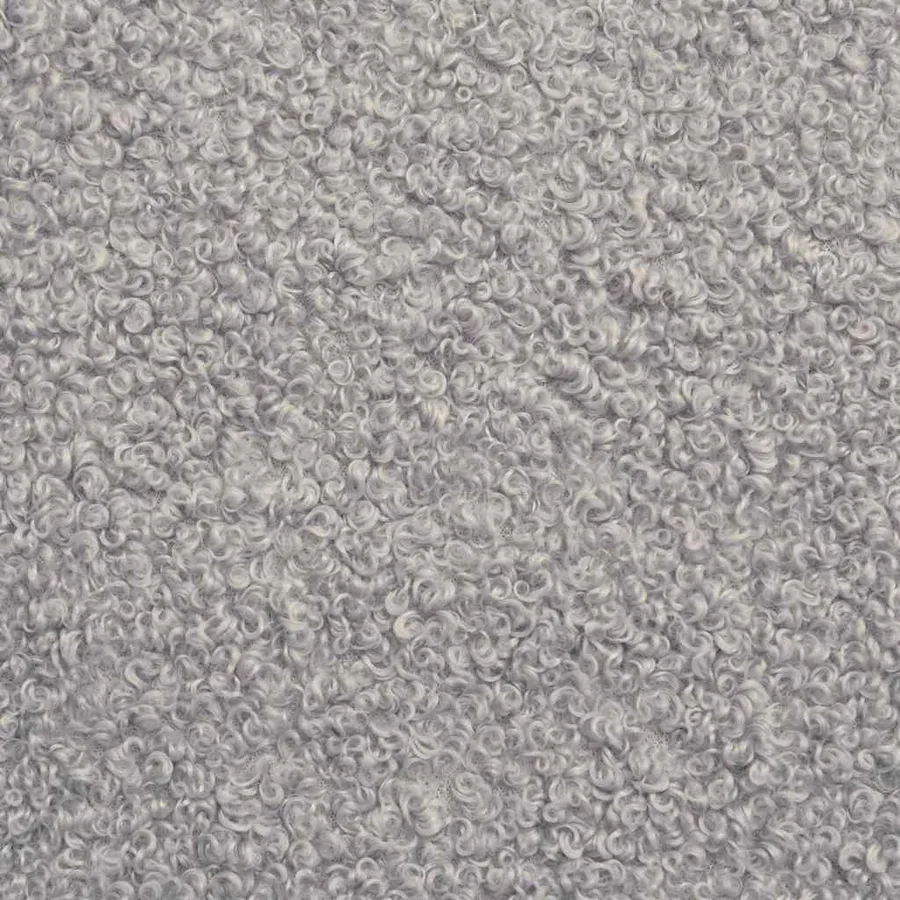Canapé modulaire sans accoudoirs Gris clair 55 cm Tissu imitation laine bouclée - 8