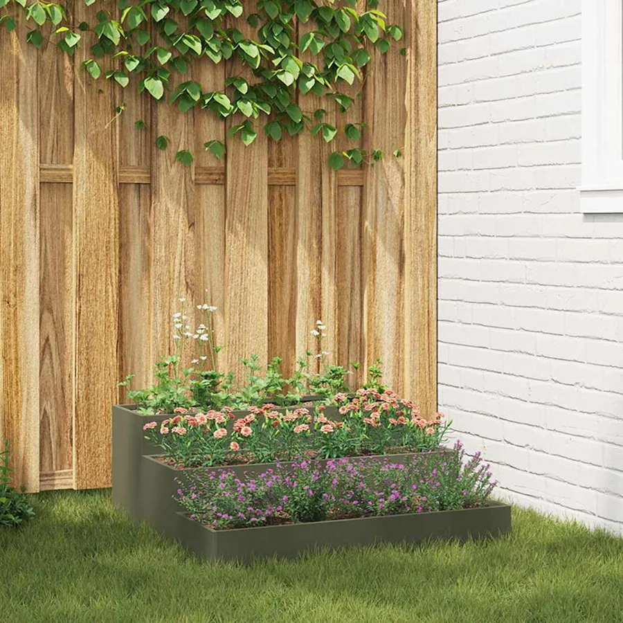 Cache-pot de jardin Vert olive 90 x 90 x 35 cm