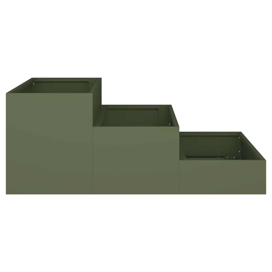 Cache-pot de jardin Vert olive 90 x 90 x 35 cm - 7