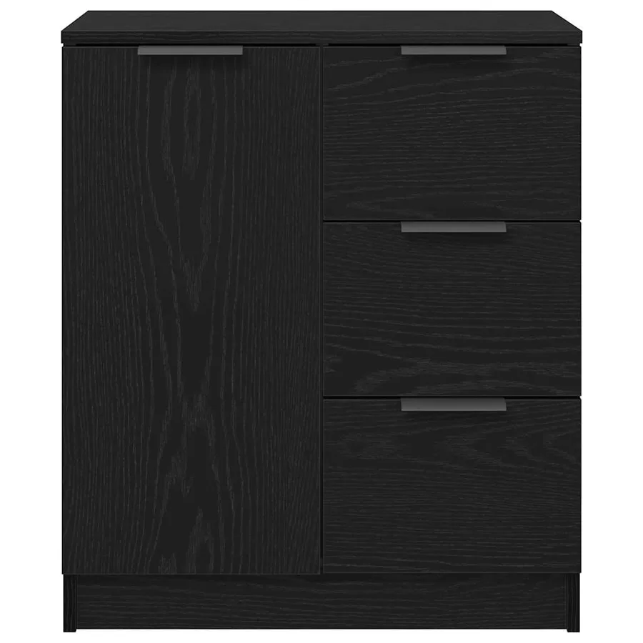 Buffet avec tiroir Chêne noir 60 x 30 x 70 cm Bois d'ingénierie - 7