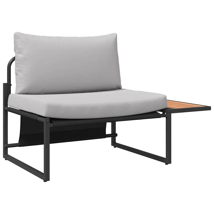 Mobilier de Patio en Acier 2 pcs Gris clair Acier - 5