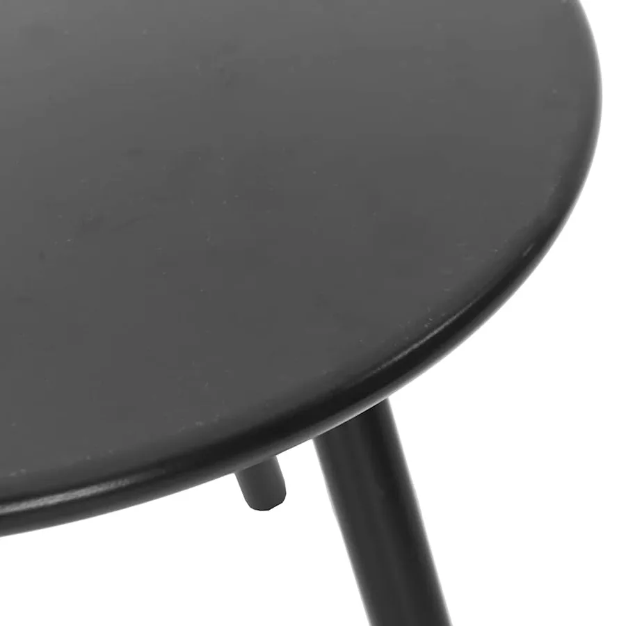 Lot de 3 Chaise de jardin noir et blanc résine tressée - 10