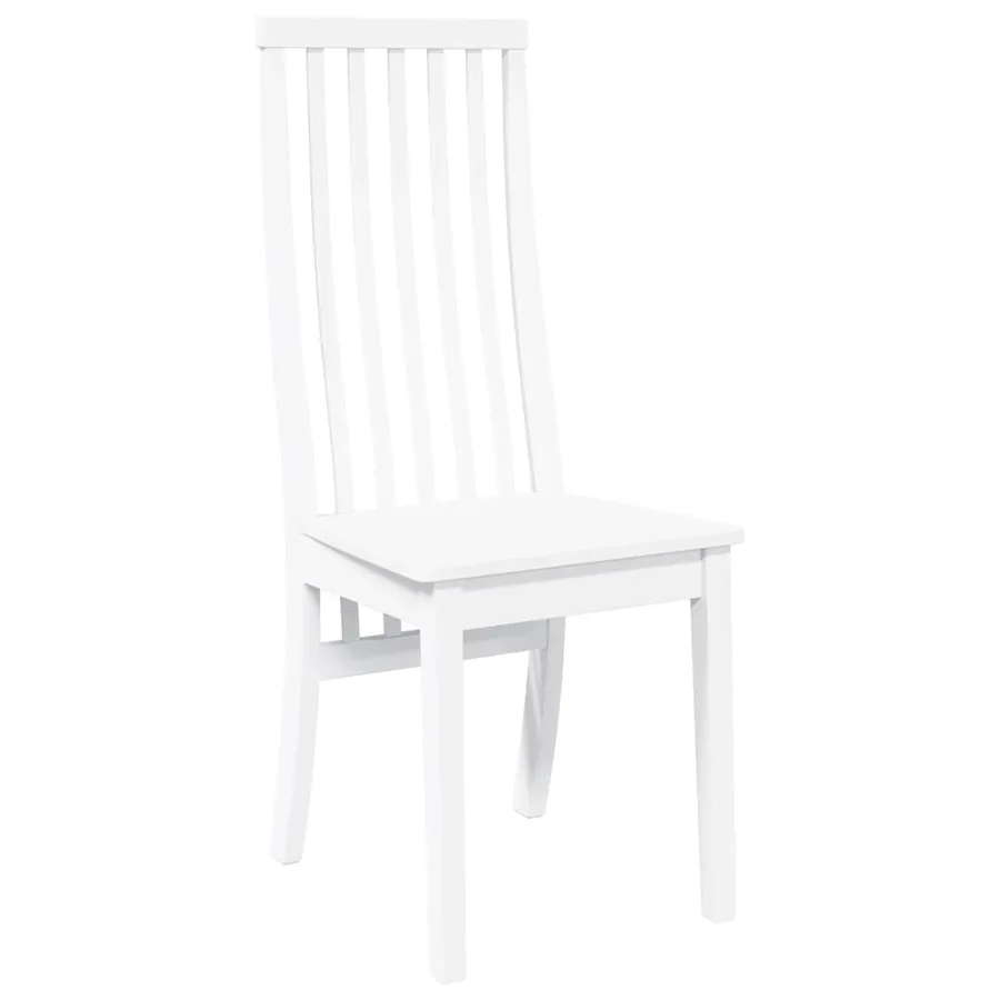 Chaises à manger 2 pcs blanc bois massif caoutchouc - 4