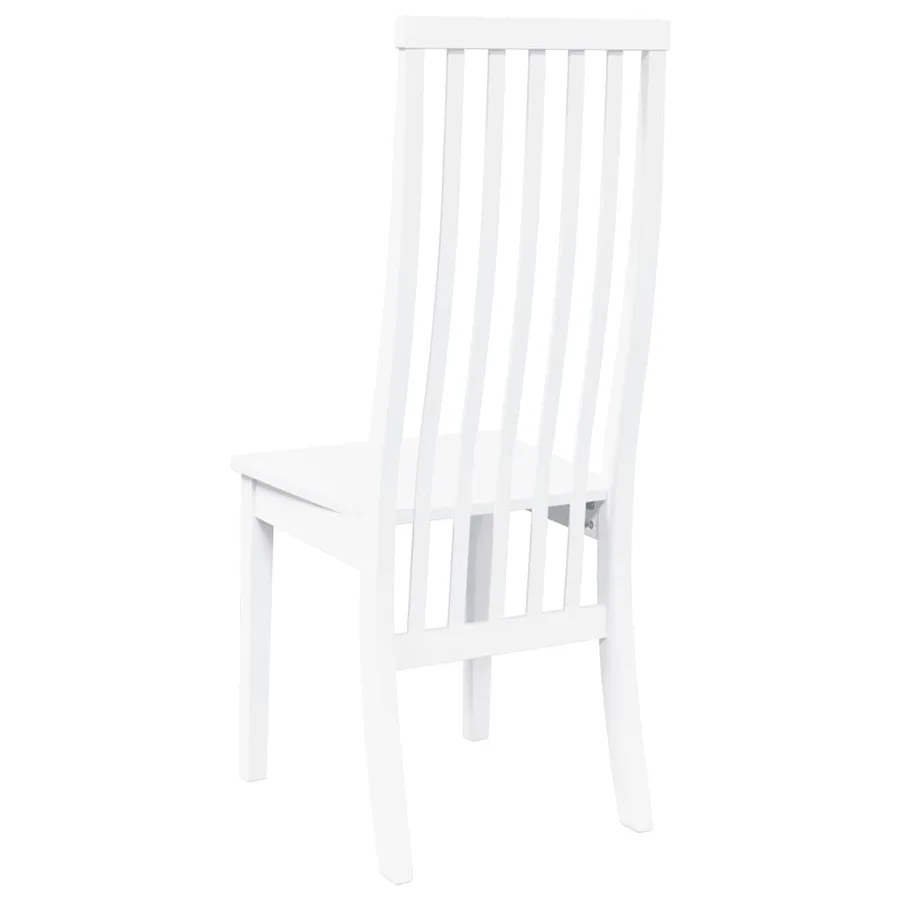 Chaises à manger 2 pcs blanc bois massif caoutchouc - 7