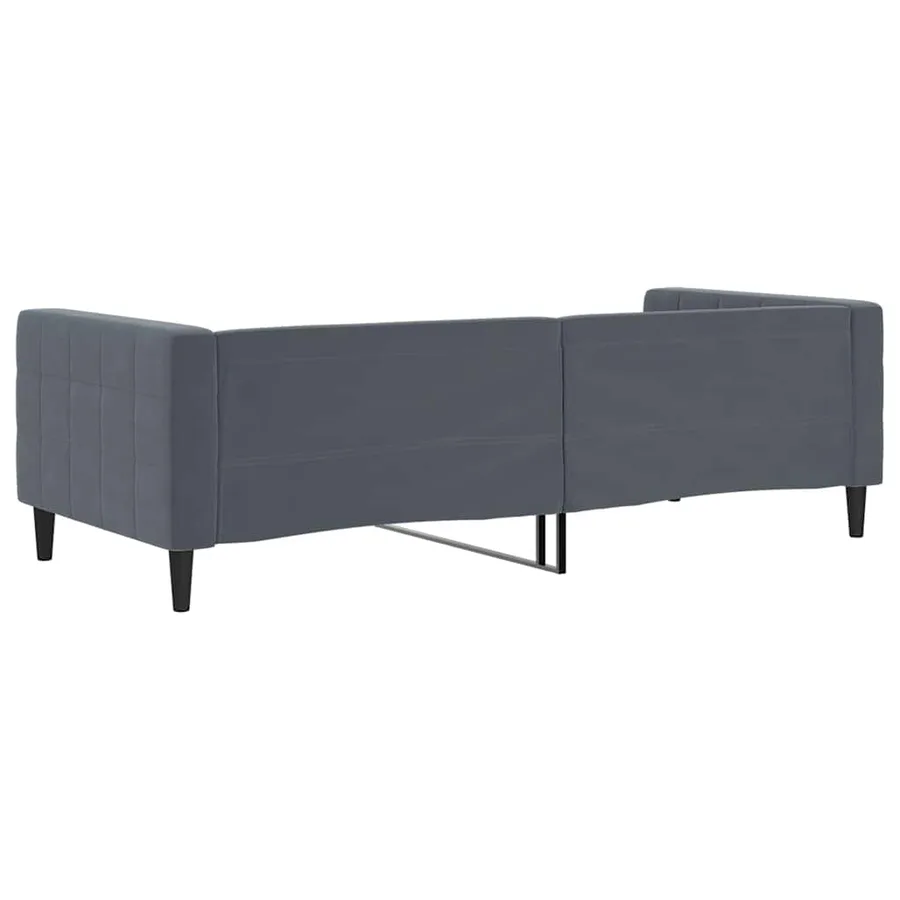 Lit de repos gris foncé 90x190 cm velours - 5