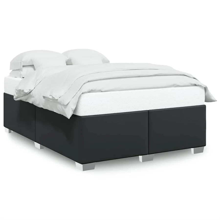 Cadre de lit sans matelas noir 137 x 190 cm similicuir - 2