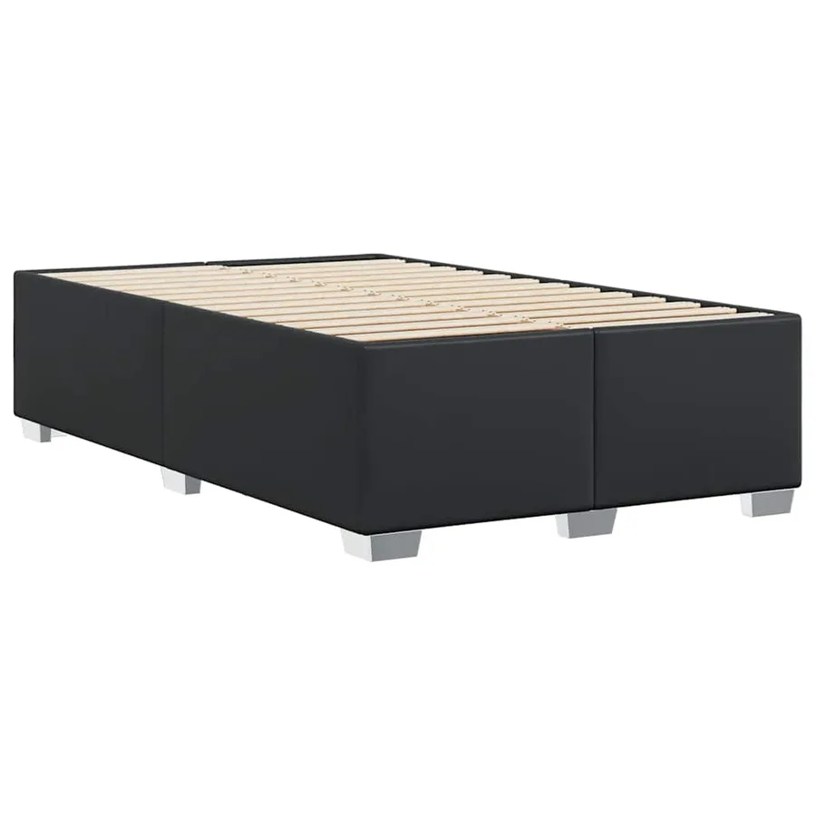 Cadre de lit sans matelas noir 137 x 190 cm similicuir - 6