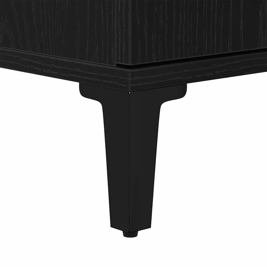 Cabinet de salle de bain avec porte Chêne noir 30 x 30 x 190 cm - 9