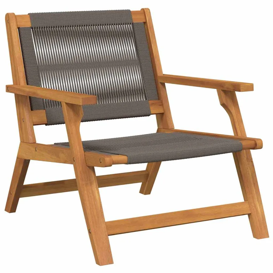 Chaises de jardin avec table 3 pcs Gris Bois d'Acacia Massif - 7