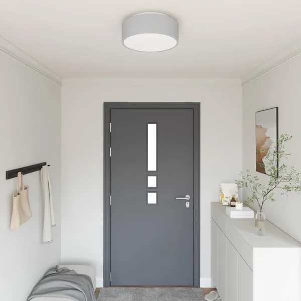Lampe de plafond Gris 38 x 38 x 13,5 cm tissu