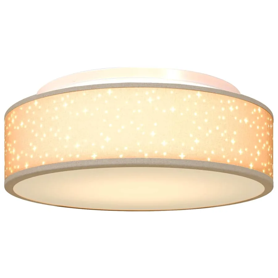 Lampe de plafond Taupe 38 x 38 x 13,5 cm tissu - 10
