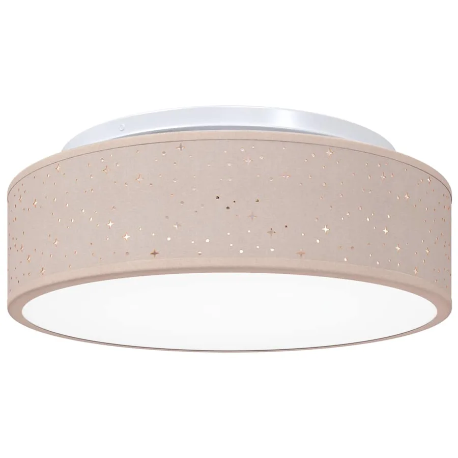 Lampe de plafond Taupe 38 x 38 x 13,5 cm tissu - 2