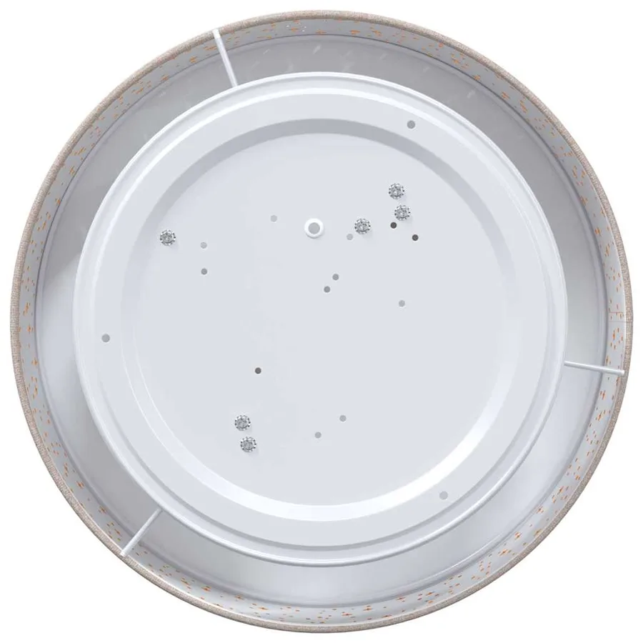 Lampe de plafond Taupe 38 x 38 x 13,5 cm tissu - 6