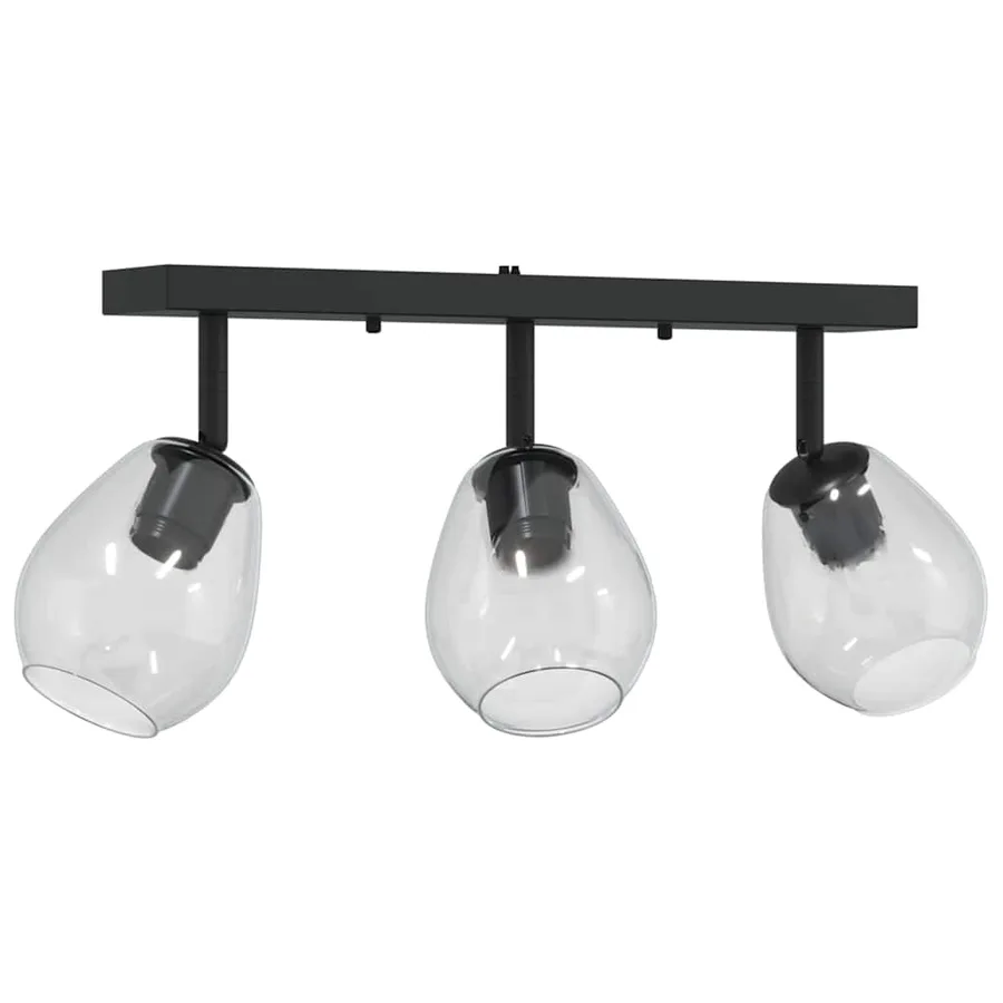 Spot de plafond Noir 54 x 13 x 26 cm Verre et métal - 2