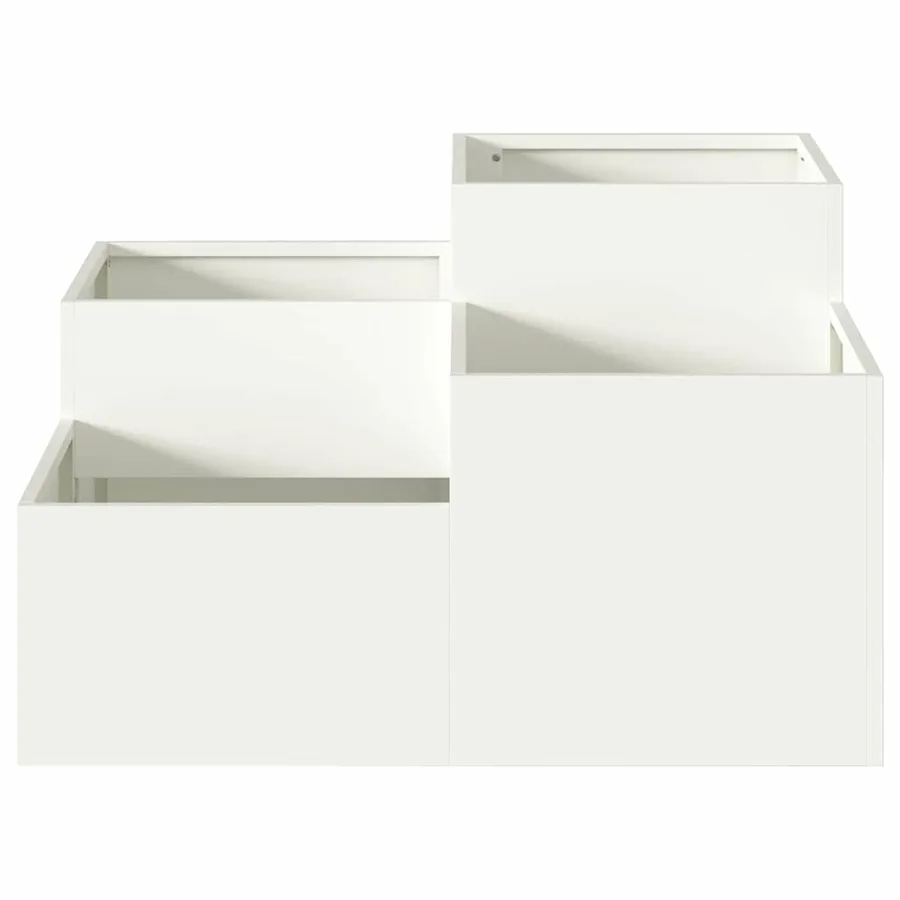 Cache-pot de jardin Blanc 80 x 80 x 48 cm Acier - 6