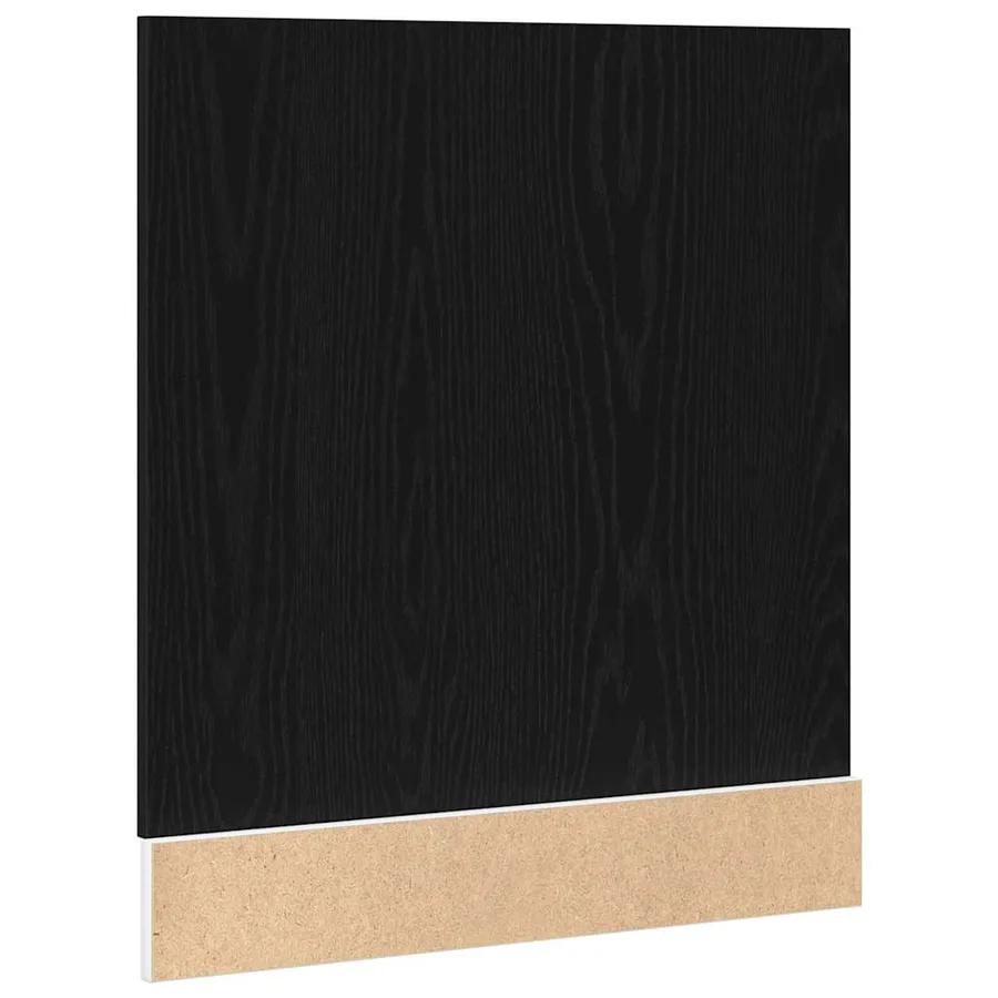 Panneau de lave-vaisselle Lyon en chêne noir 60 x 1,5 x 67 cm bois d'ingénierie - 6
