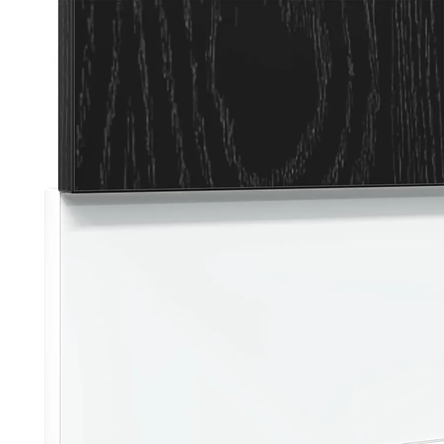 Panneau de lave-vaisselle Lyon en chêne noir 60 x 1,5 x 67 cm bois d'ingénierie - 7